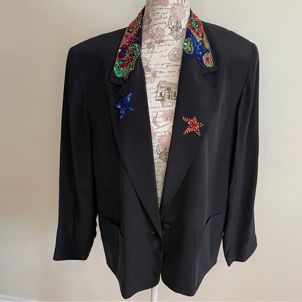 Vintage Beaded Jacket, 100% Silk, 1980’s